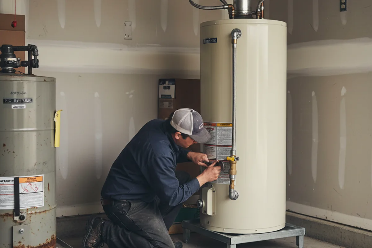 Water heater and shutoff valve replacement in Stockton